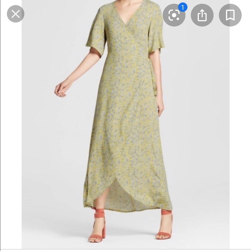 Who What Wear for Target Yellow Floral Midi